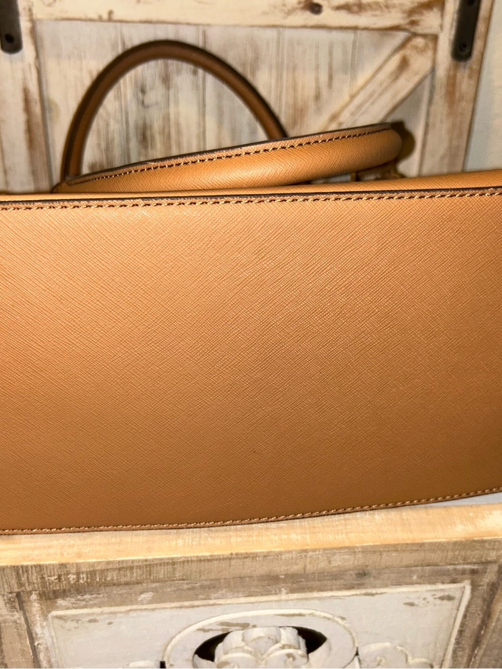 Anne Klein Floral Dome Satchel Bag Cream Tan Brown NEW - Picture 5 of 9